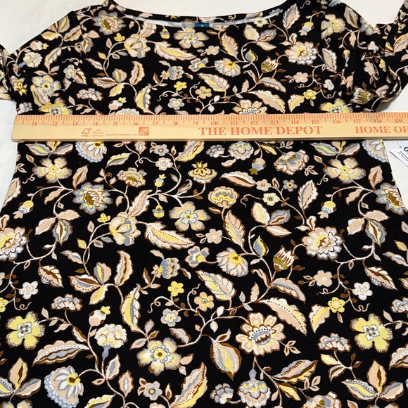 Old Navy Black Floral A-Line Dress M NWT - Picture 2 of 5